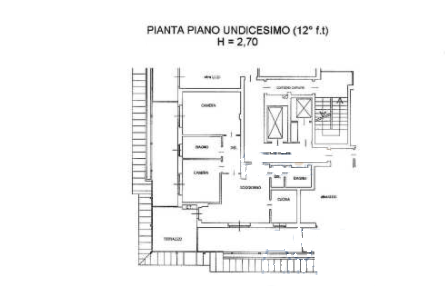 planimetria TRILOCALE CON BOX E CANTINA ALL'ASTA IN VIA VAL DELLA TORRE, TORINO (TO) - 1