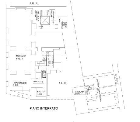 planimetria LOCALI COMMERCIALI ALL'ASTA IN CORSO GIUSEPPE GARIBALDI, PADOVA (PD) - 1
