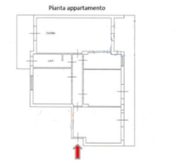 planimetria APPARTAMENTO CON BOX ALL'ASTA IN VIA MANDORLE, ACIREALE (CT) - 1