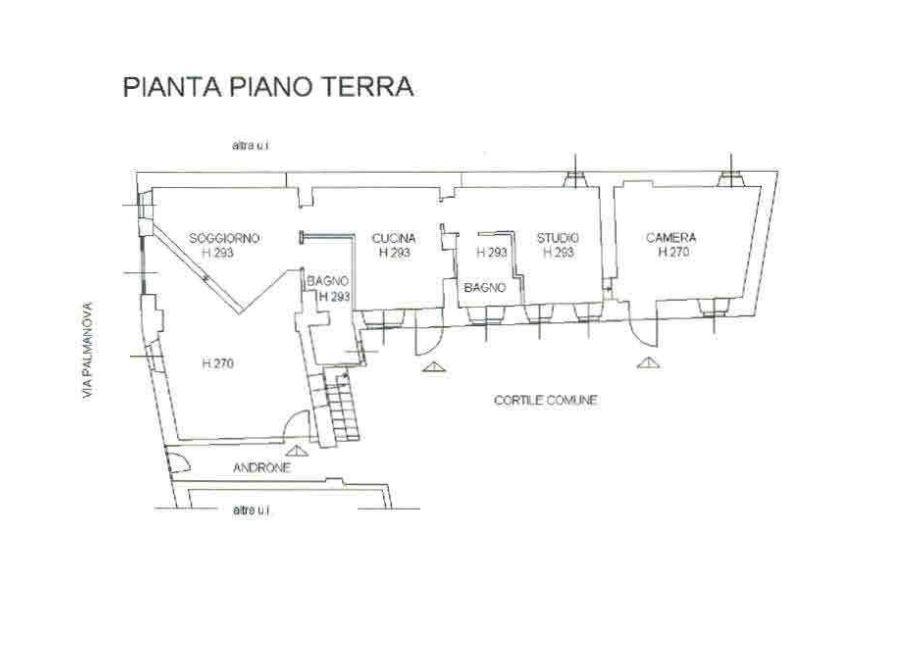 planimetria TRILOCALE CON CORTILE ALL'ASTA IN VIA PALMANOVA N°8, MILANO (MI) - 1