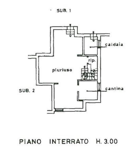 planimetria APPARTAMENTO IN VILLA BIFAMILIARE ALL'ASTA IN VIA MONSIGNORE MOIOLI, MARTINENGO (BG) - 1