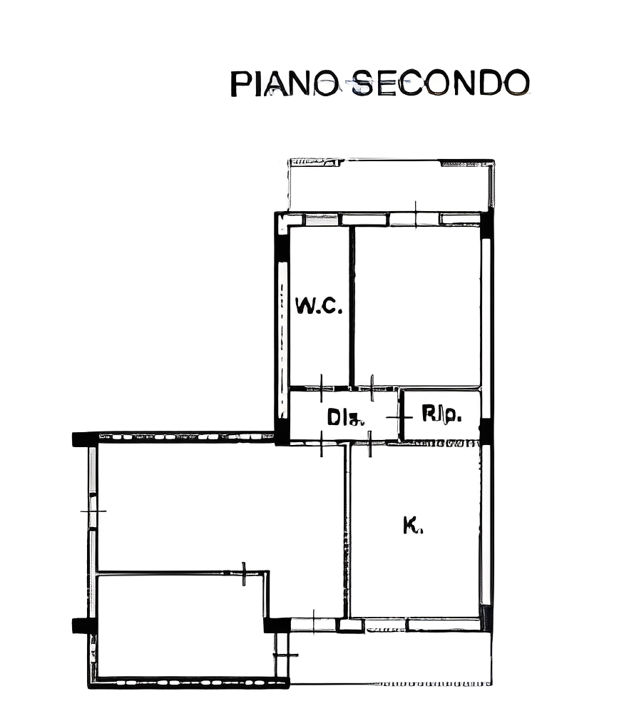 planimetria TRILOCALE ALL'ASTA CON BOX IN VIA MAZZAGLIA, MASCALI (CT) - 1
