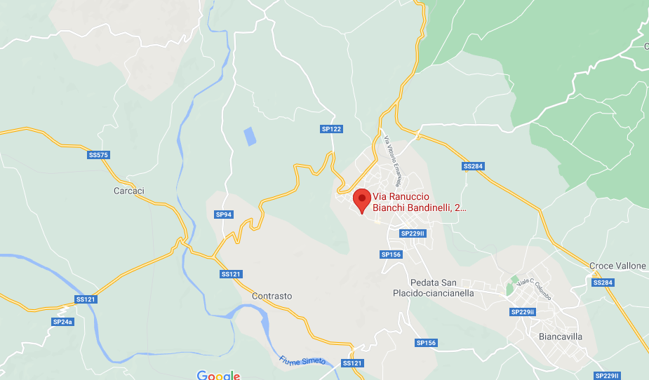 planimetria PALAZZO CON ACCESSORI DA RISTRUTTURARE ALL'ASTA IN VIA BIANCHI BANDINELLI,ADRANO (CT) - 1