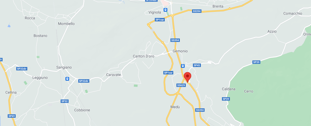 planimetria LABORATORIO CON POSTO AUTO E GIARDINO ALL'ASTA IN VIA GIUSEPPE VERDI, GEMONIO (VA) - 1