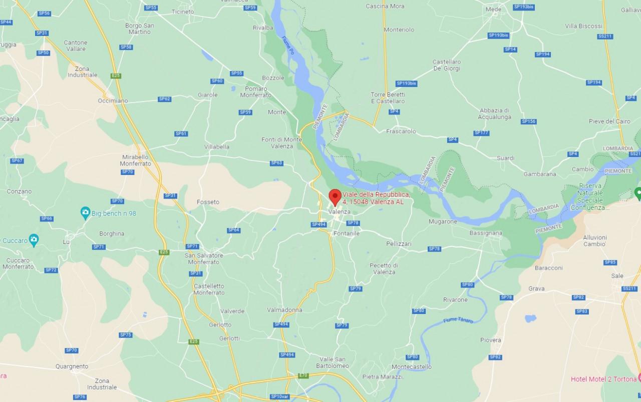 planimetria QUADRILOCALE CON ACCESSORI ALL'ASTA IN VIA REPUBBLICA, VALENZA (AL) - 1