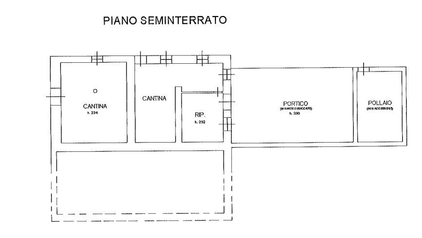 planimetria CASA SINGOLA ALL'ASTA IN LOCALITÀ FAVIANO INFERIORE, LESIGNANANO DÈ BAGNI (PR) - 1