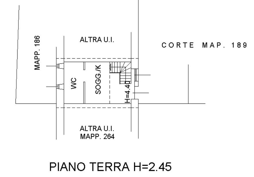 planimetria APPARTAMENTO CON ACCESSORI ALL'ASTA IN VIA SANT'ANTONIO, VAPRIO D'ADDA (MI) - 1