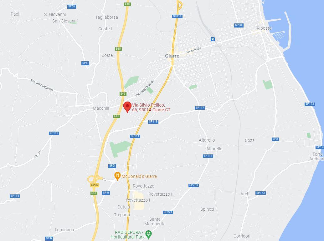 planimetria QUADRILOCALE ALL'ASTA CON TERRAZZO IN VIA SILVIO PELLICO, GIARRE (CT) - 1