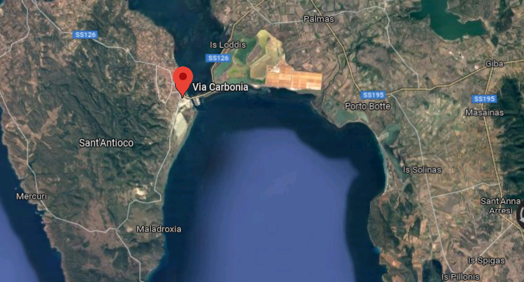 planimetria AMPIO LABORATORIO CON TERRENO EDIFICABILE ALL'ASTA IN VIA CARBONIA, SANT'ANTIOCO (CI) - 1