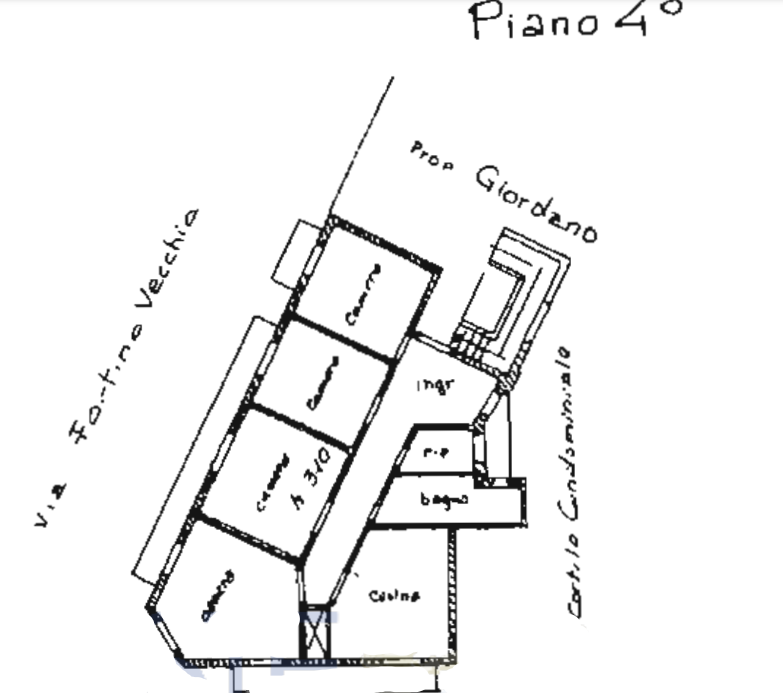 planimetria APPARTAMENTO CON ACCESSORI ALL'ASTA IN VIA FORTINO VECCHIO, CATANIA (CT) - 1