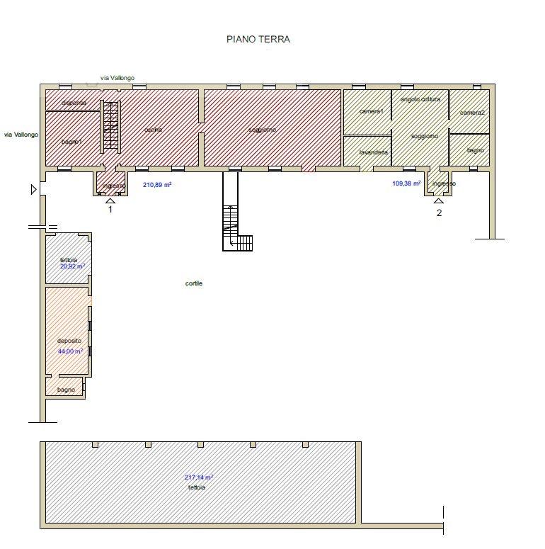 planimetria CASALE RISTRUTTARATO MULTIACCESSORIATO ALL'ASTA IN VIA VALLONGO, VILLASTELLONE (TO) - 1