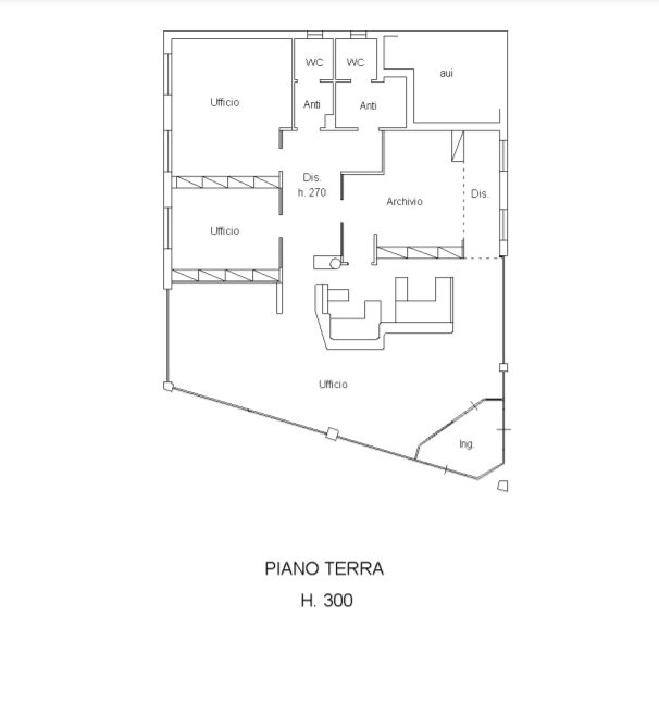 planimetria COMPLESSO COMMERCIALE DI UFFICI ALL'ASTA IN VIA RAVEGNANA 425, FORLI' (FC) - 1