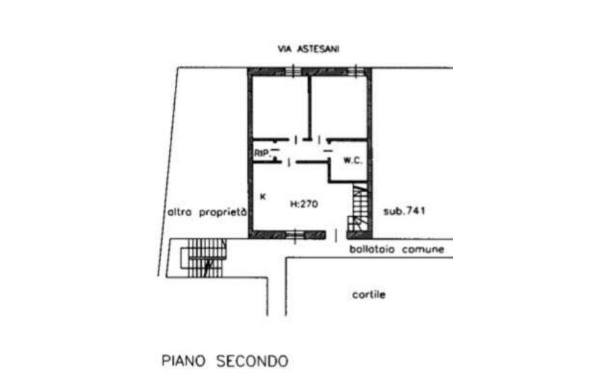 planimetria TRILOCALE CON SOFFITTA IN CORTE ALL'ASTA IN VIA MICHELE NOVARO, AFFORI, MILANO (MI) - 1