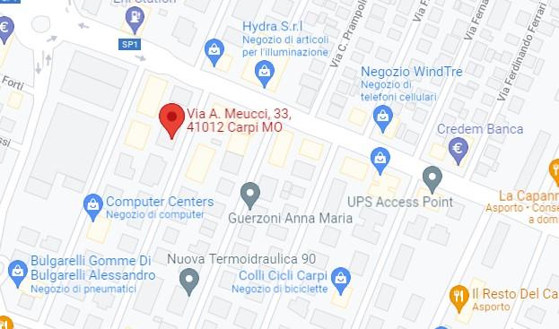 planimetria TRILOCALE MULTIACCESSORIATO ALL'ASTA IN VIA MEUCCI, CARPI (MO) - 1