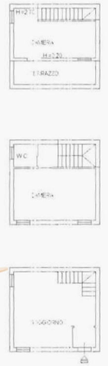 planimetria TRILOCALE CON TERRAZZO ALL’ASTA IN VIA REGINA MARGHERITA, SENNORI (SS) - 1