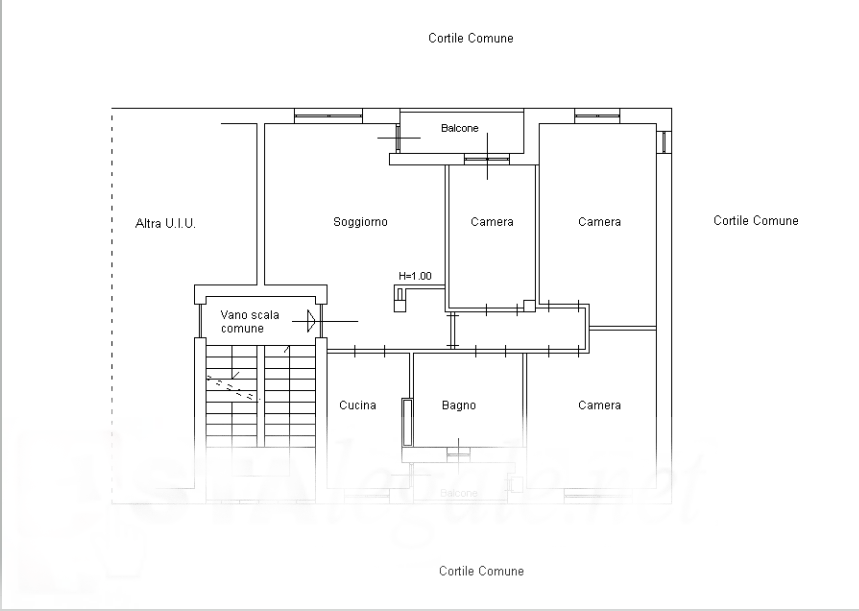 planimetria APPARTAMENTO CON ACCESSORI ALL'ASTA IN VIA FIUME, VAREDO (MB) - 1