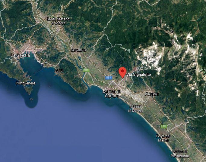 planimetria TERRENO AGRICOLO ALL'ASTA IN VIA VIGNALETTO, LOCALITÀ MARASIO, CARRARA (MS) - 1
