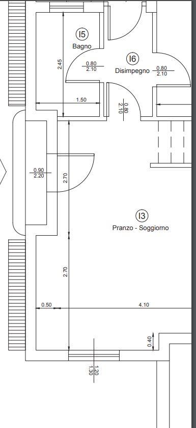 planimetria VILLETTA CON GIARDINO DA ULTIMARE ALL'ASTA IN VIA A. MANNU, SOLEMINIS (SU) - 1