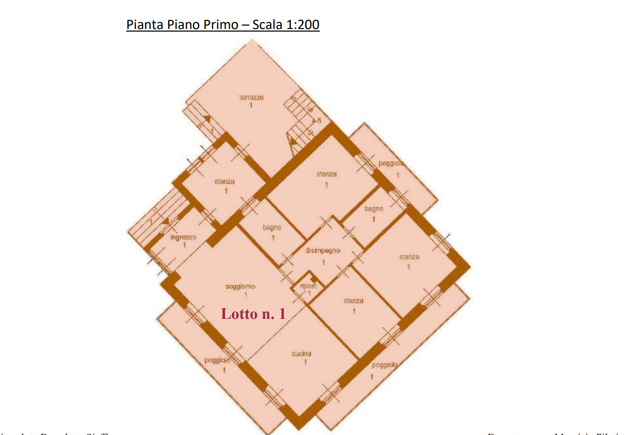 planimetria APPARTAMENTO MULTIACCESSORIATO ALL'ASTA IN VIA NAZIONALE, CROVIANA (TN) - 1