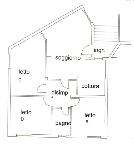 planimetria AMPIO APPARTAMENTO ALL'ASTA IN VIA JURY GAGARIN, USSANA (CA) - 1