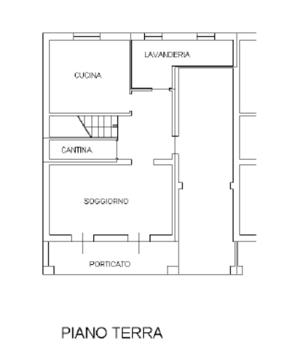 planimetria VILLA A SCHIERA CON GARAGE ALL'ASTA IN VIA ARGINE CANALINO, CASTELNOVO DI SOTTO (RE) - 1