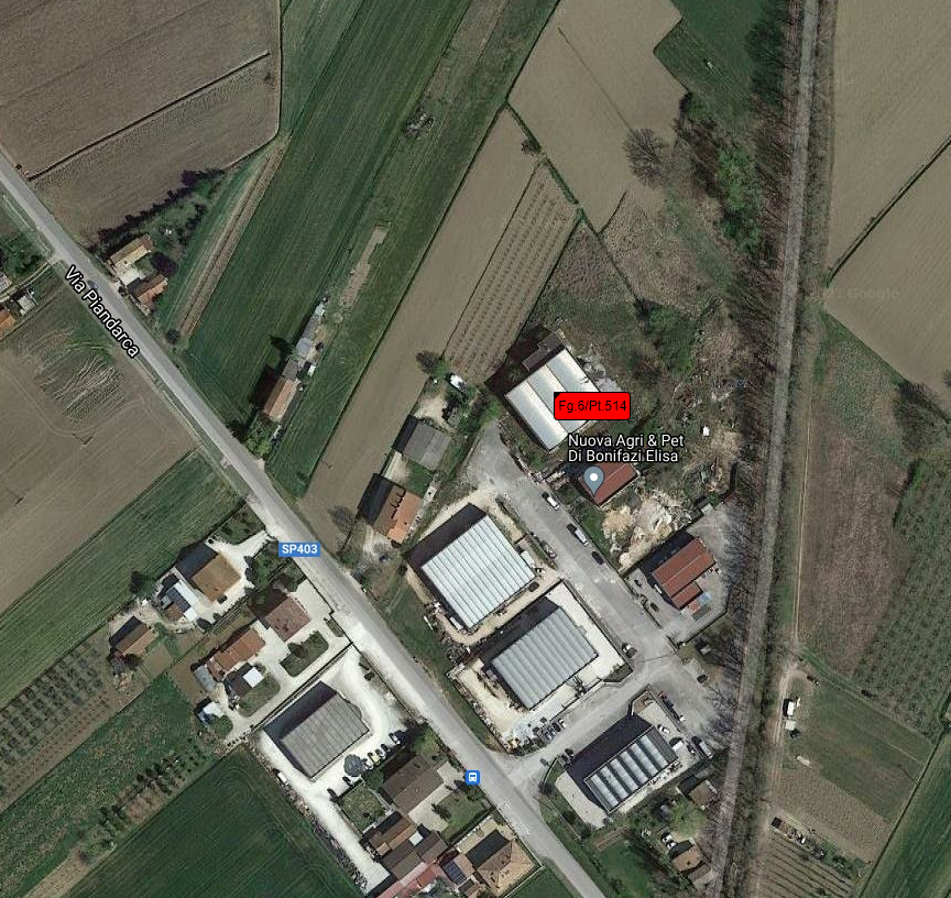 planimetria CAPANNONE ARTIGIANALE CON TERRENO ALL'ASTA IN VIA PIANDARCA, BEVAGNA (PG) - 1