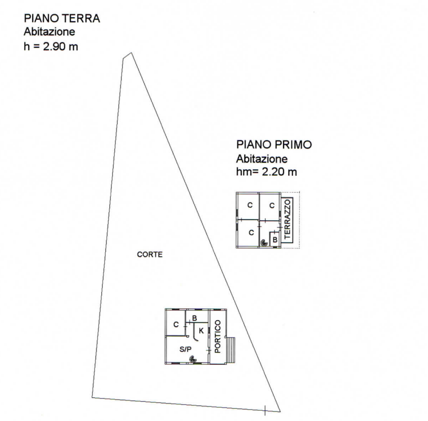 planimetria VILLA UNIFAMILIARE ALL'ASTA IN VIA ASCOLI SATRIANO KM. 6, FOGGIA (FG) - 1