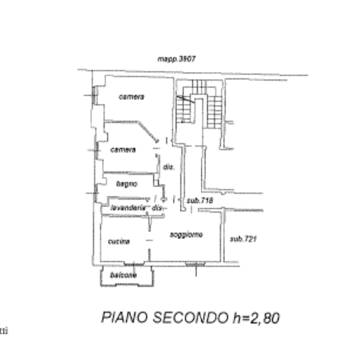 planimetria TRILOCALE ACCESSORIATO ALL'ASTA IN VIA CAVOUR, ZOGNO (BG) - 1