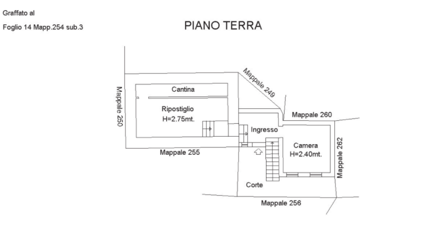 planimetria CASA SINGOLA ALL'ASTA MULTIACCESSORIATA IN VIA BRUSIDO, TRAONA (SO) - 1