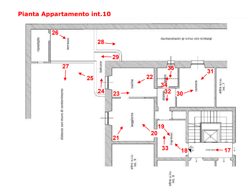 planimetria BILOCALE ACCESSORIATO ALL'ASTA IN VIA BOLOGNA, GENOVA (GE) - 1