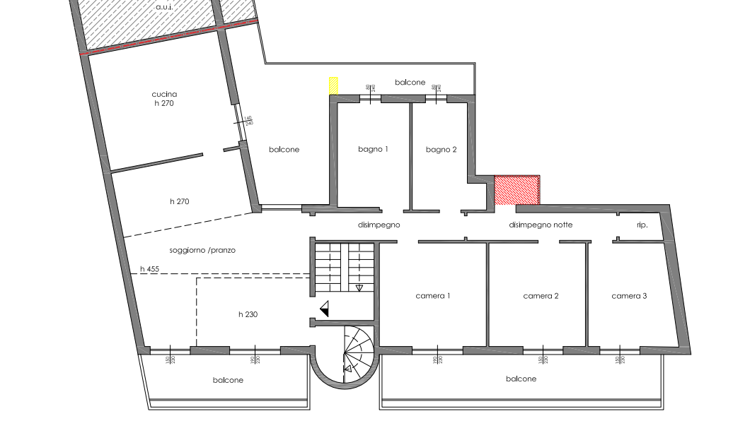 planimetria AMPIO APPARTAMENTO ACCESSORIATO ALL'ASTA IN VIA XXV APRILE, OSIO SOTTO (BG) - 1