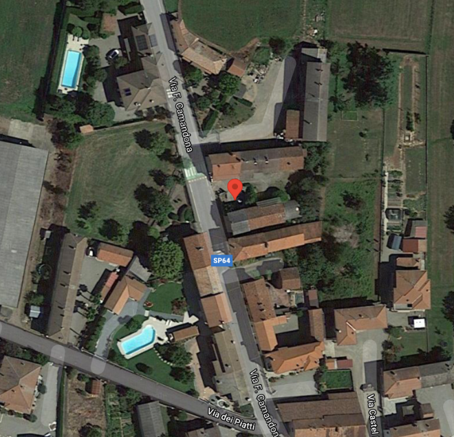 planimetria CASA SINGOLA CON DEPOSITO ALL'ASTA VIA CAMANDONA, SAN GIACOMO VERCELLESE (VC) - 1