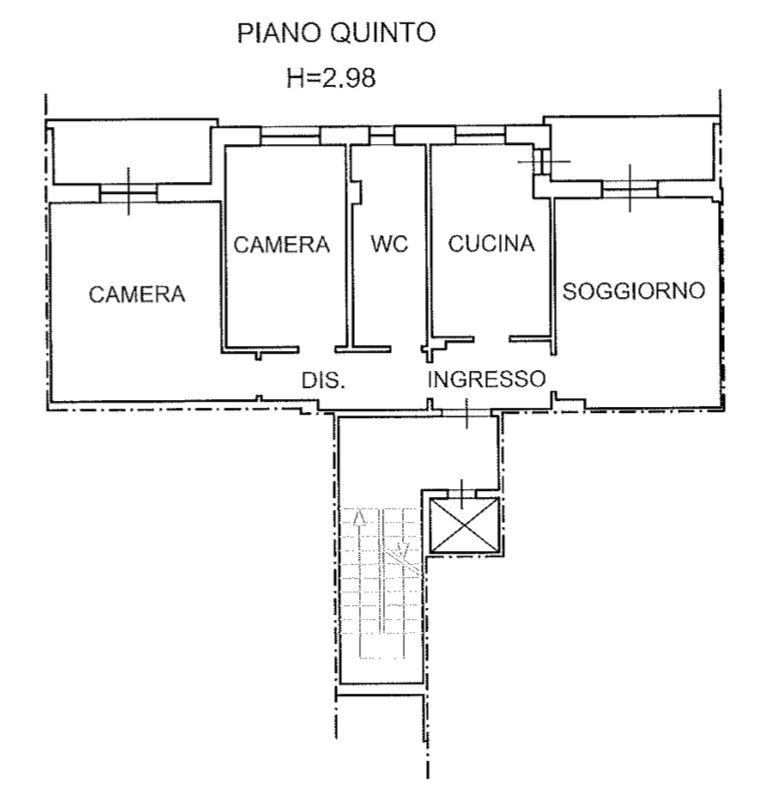 planimetria TRILOCALE ALL'ASTA CON ACCESSORI IN VIA ERASMO MARI, ASCOLI PICENO (AP) - 1