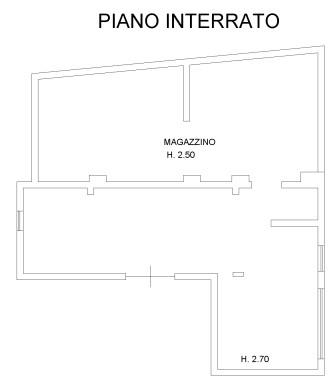planimetria UFFICIO CON MAGAZZINO ALL'ASTA IN VIA GIOSUE' CARDUCCI, APRILIA (LT) - 1