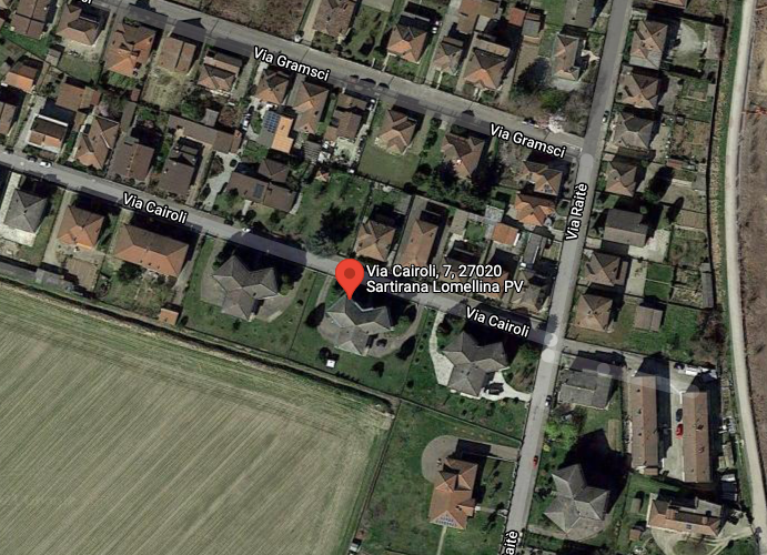 planimetria TRILOCALE ALL'ASTA CON CANTINA E BOX IN VIA CAIROLI, SARTIRANA LOMELLINA (PV) - 1