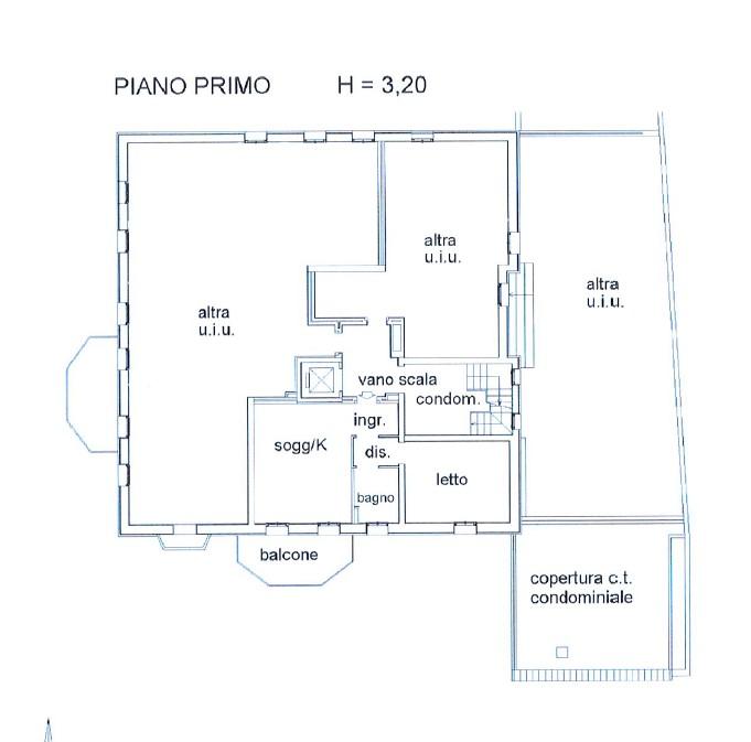 planimetria PALAZZO RESIDENZIALE DA ULTIMARE ALL'ASTA IN VIA SANTA MARIA NUOVA, MANTOVA (MN) - 1