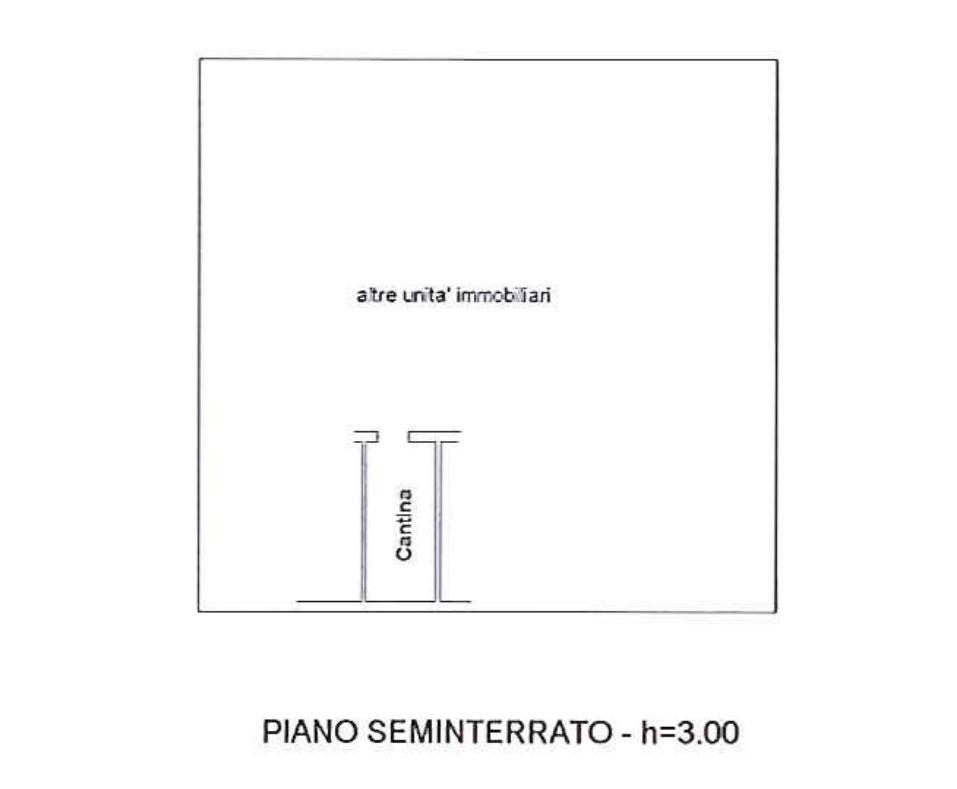 planimetria CASA BIFAMILIARE MULTIACCESSORIATA ALL'ASTA IN VIA PENARELLE, BAISO (RE) - 1