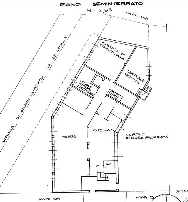 planimetria COMPENDIO DA RISTRUTTURARE ALL'ASTA IN VIA XXV APRILE, PESCHIARA BORROMEO (MI) - 1