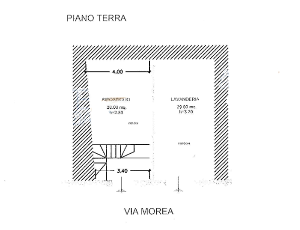 planimetria APPARTAMENTO DA RISTRUTTURARE ALL'ASTA IN VIA FRANCESCO MOREA, CERRETO D'ESI (AN) - 1