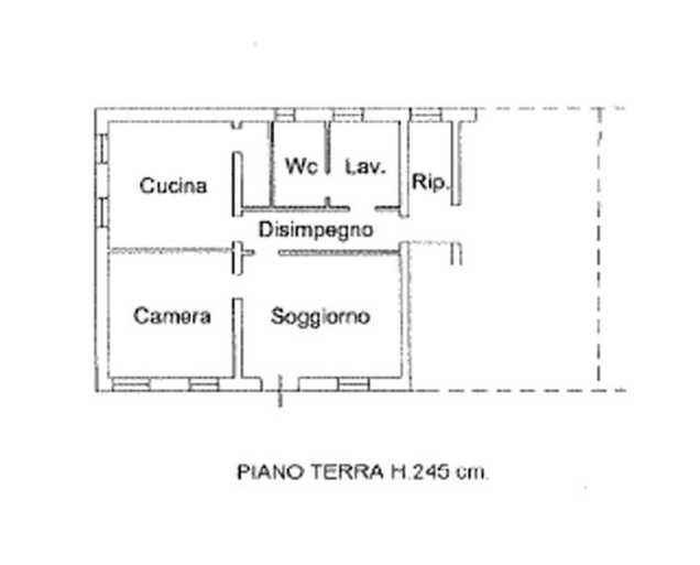planimetria COMPENDIO RESIDENZIALE-AGRICOLO ALL'ASTA IN VIA VALSUGANA, NOALE (VE) - 1