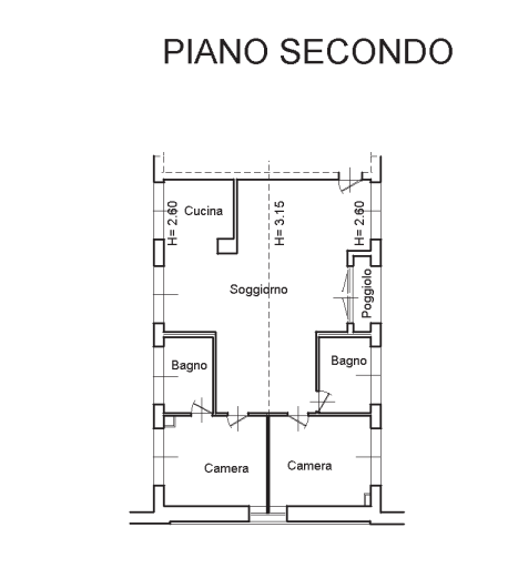 planimetria TRILOCALE ACCESSORIATO ALL'ASTA IN VICOLO IV NOVEMBRE, PIEVE DEL GRAPPA (TV) - 1