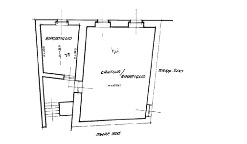 planimetria RUSTICO CON TERRENO ALL'ASTA IN VIA PERLINI, TALAMONA (SO) - 1