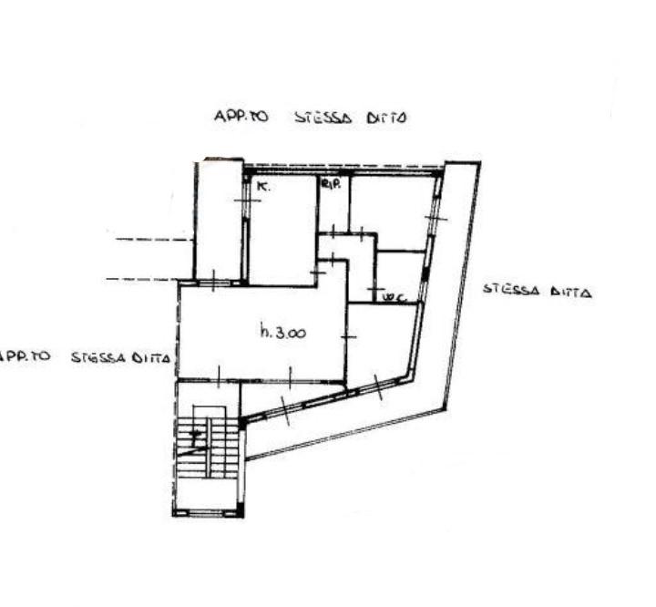 planimetria TRILOCALE CON GARAGE ALL'ASTA IN VIA BIRAGO, ACIREALE (CT) - 1