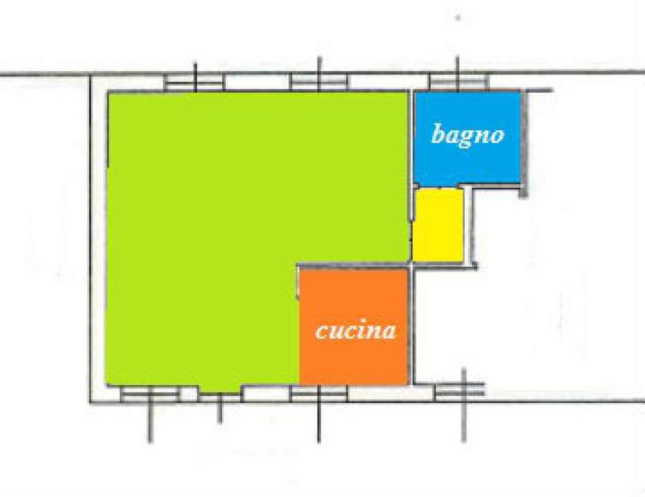planimetria MONOLOCALE AL' ASTA A GRATOSOGLIO IN VIA COSTANTINO BARONI, MILANO (MI) - 1