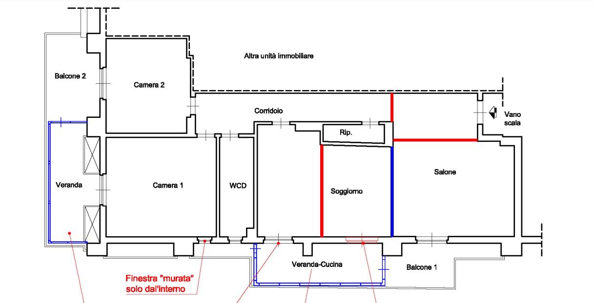 planimetria APPARTAMENTO CON GARAGE ALL'ASTA IN VIA AZOLINO HAZON, PALERMO (PA) - 1