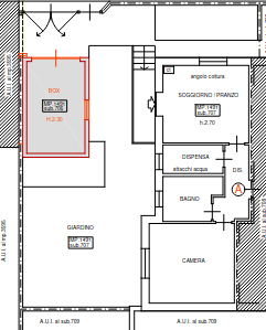 planimetria BILOCALE CON ACCESSORI ALL'ASTA IN VIA MARTIN LUTHER KING, GORLAGO (BG) - 1