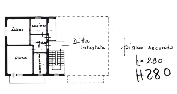 planimetria TRILOCALE ALL'ASTA CON CANTINA E BOX IN VIA REDIPUGLIA, CADONEGHE (PD) - 1