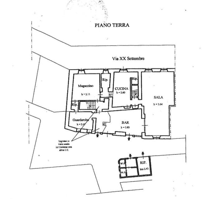 planimetria COMPENDIO A DESTINAZIONE MISTA ALL'ASTA IN VIA MARCONI, BEDERO VALCUVIA (VA) - 1