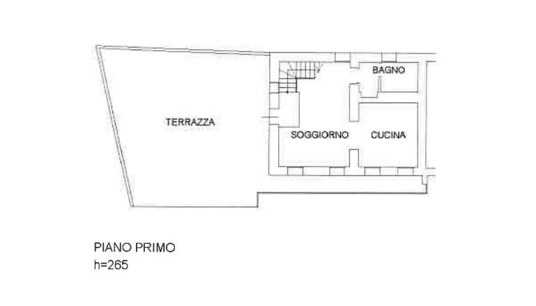 planimetria APPARTAMENTO SU DUE LIVELLI CON TERRENO ALL'ASTA IN VIA DEL GAMBERO, VITTORIO VENETO - 1