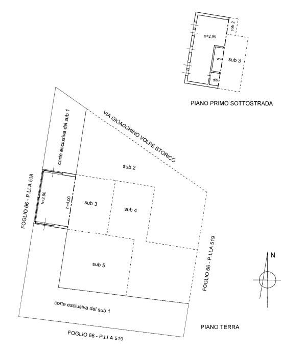 planimetria CASA SINGOLA ACCESSORIATA ALL'ASTA IN VIA GIOACCHINO VOLPE STORICO, MENFI (AG) - 1
